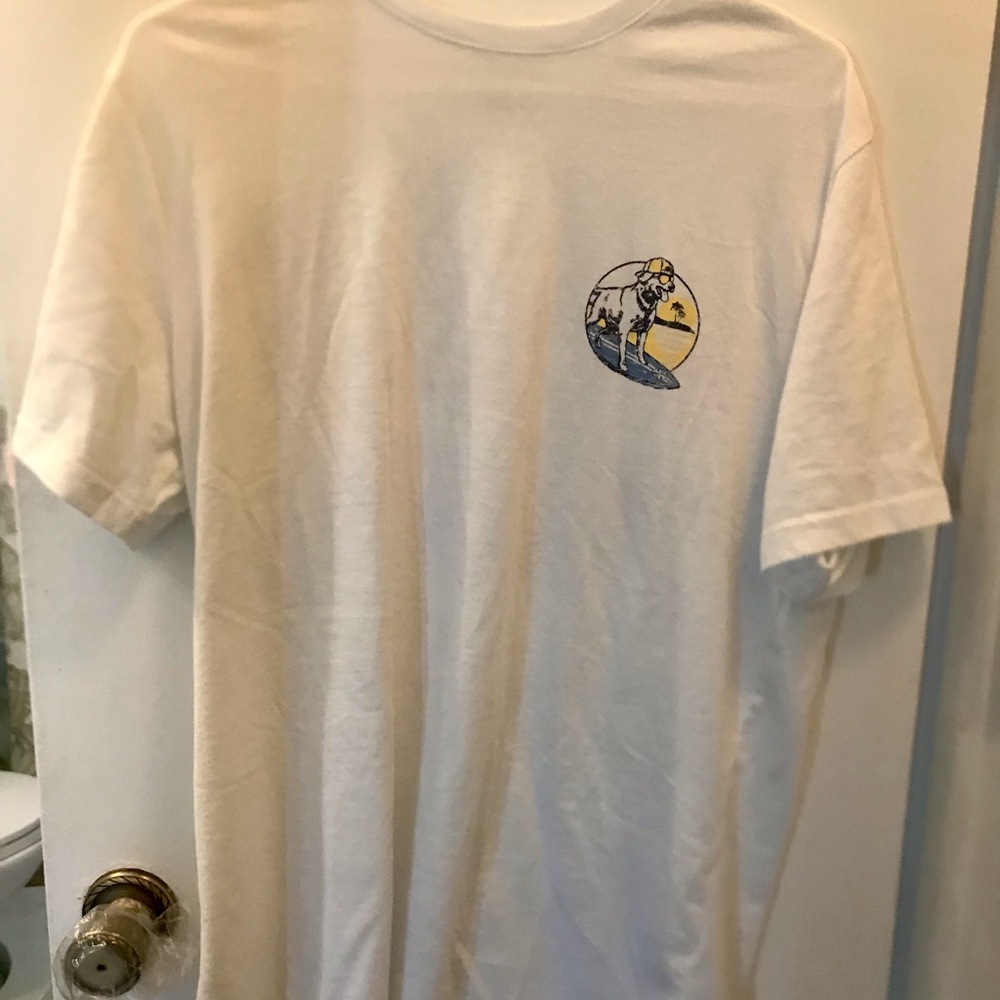 Bright White Short Sleeve Tee with Skull Design
